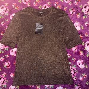 Forever 21 ~ Brown Sparkly Short Sleeve!